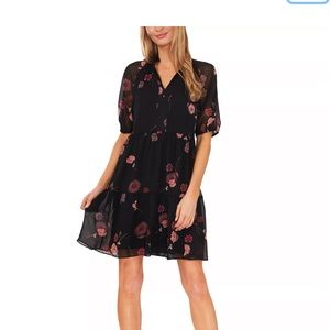 Cece Babydoll Short Sleeved Dress
